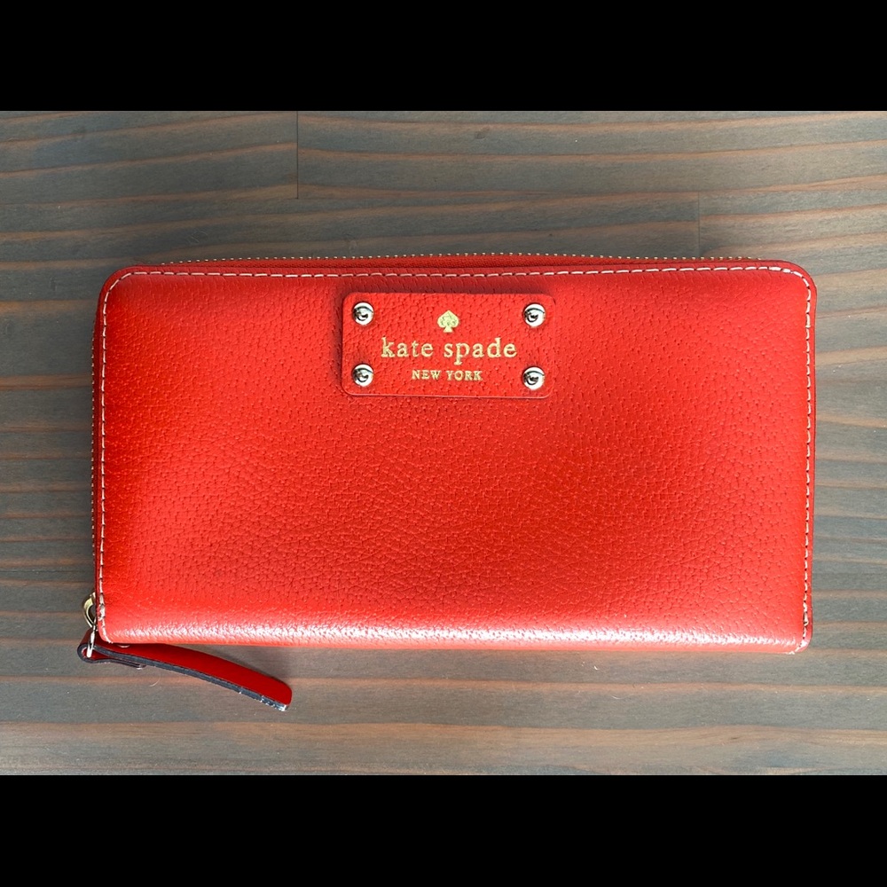 Kate Spade Red Zip Wallet